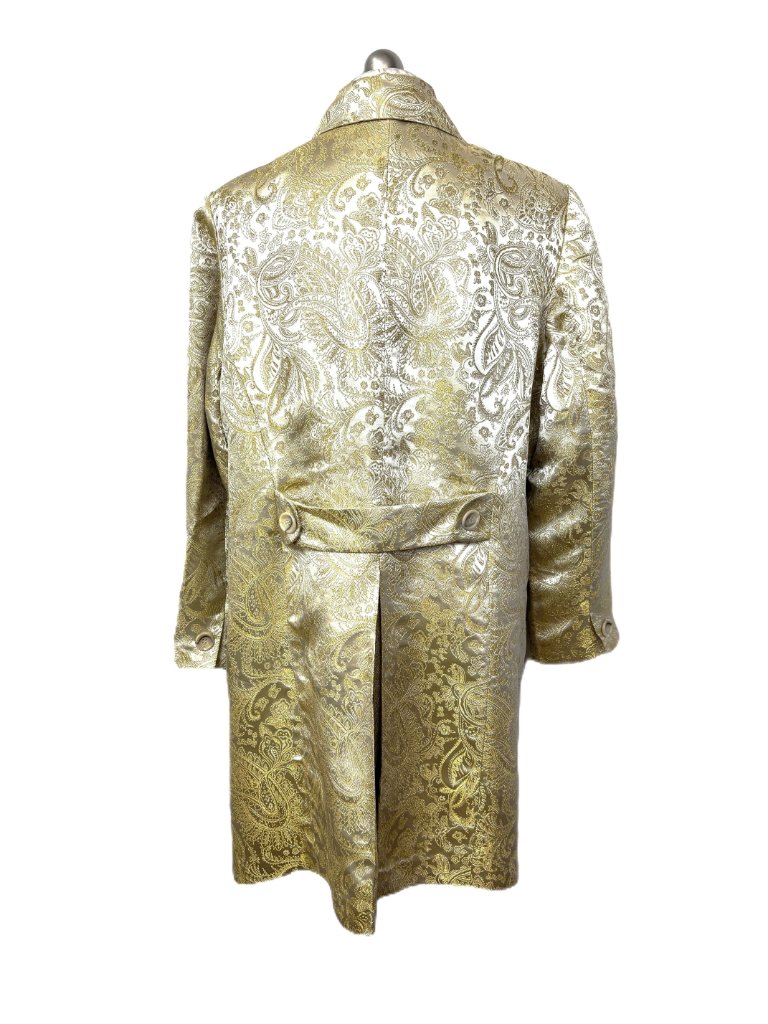 Lane Bryant Ivory Gold Paisley Metallic Brocade Formal Dressy Coat Size 24 — image 7 of 8